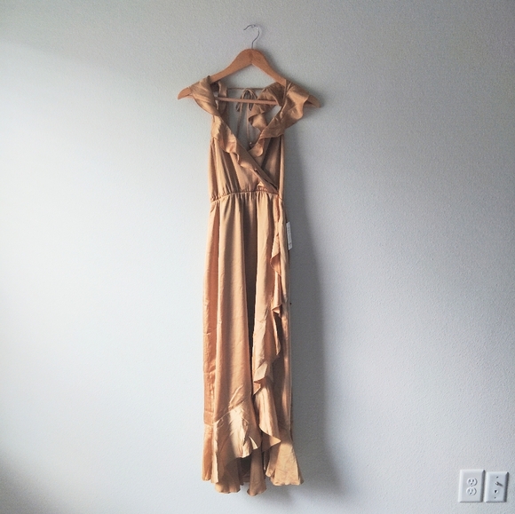 Show Me Your MuMu Copper Asymmetrical Dress - Picture 2 of 8